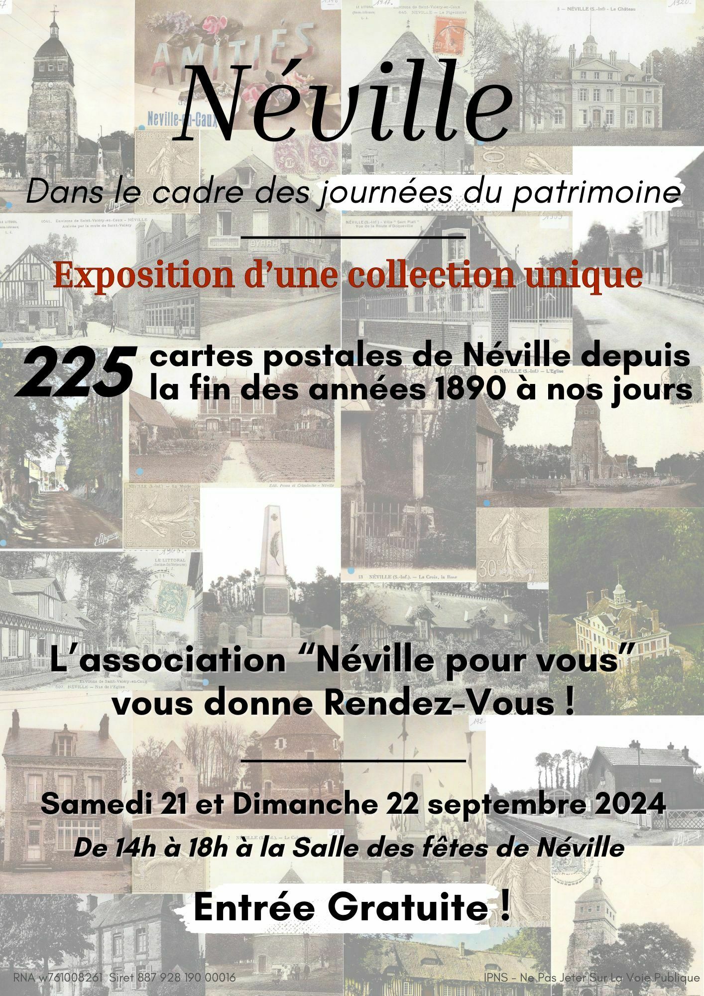 Exposition : 225 cartes postales de Néville depuis la fin des années 1890 à nos jours