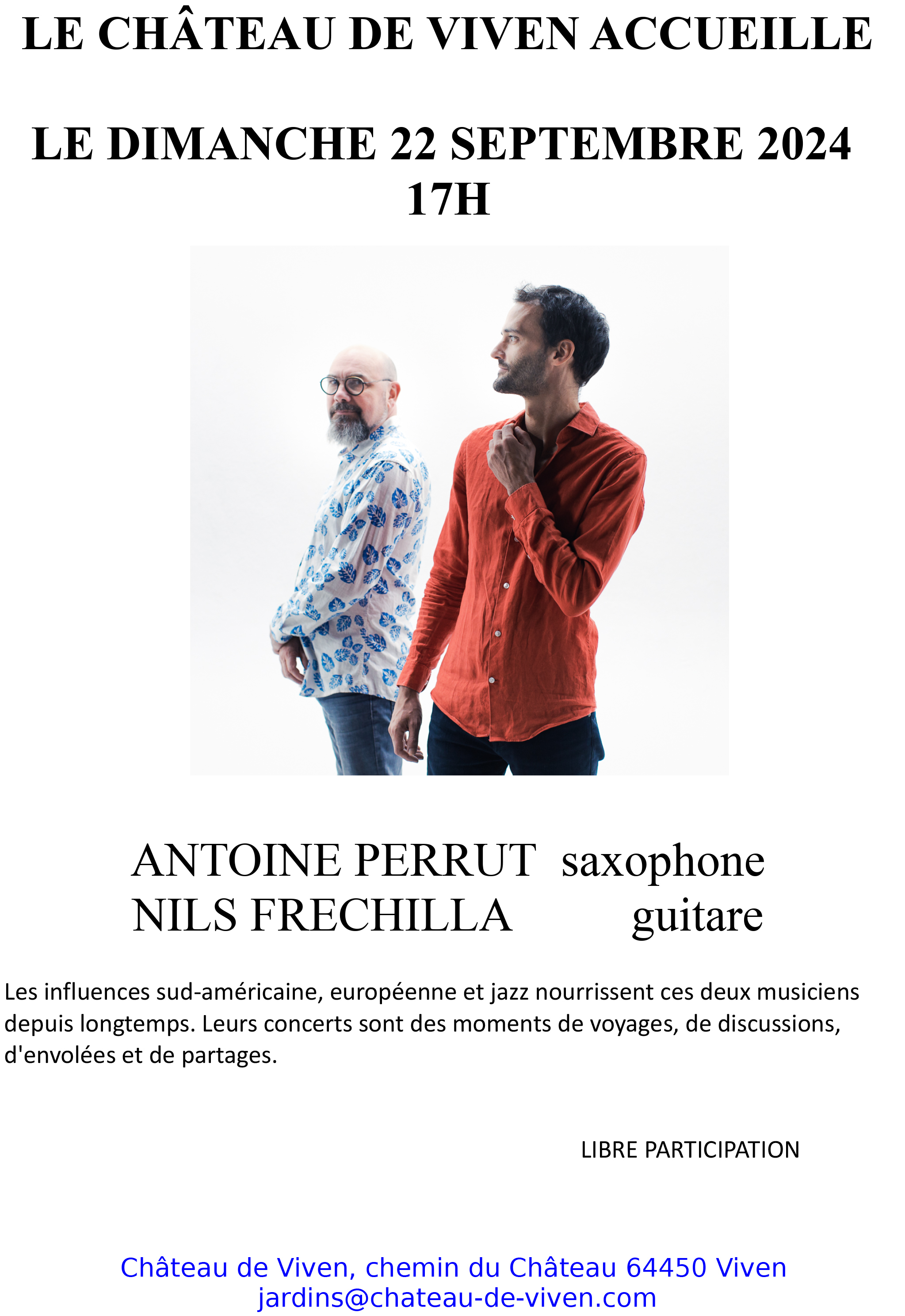 Concert : « Duo Perrut et Frechilla » Le 22 sept 2024