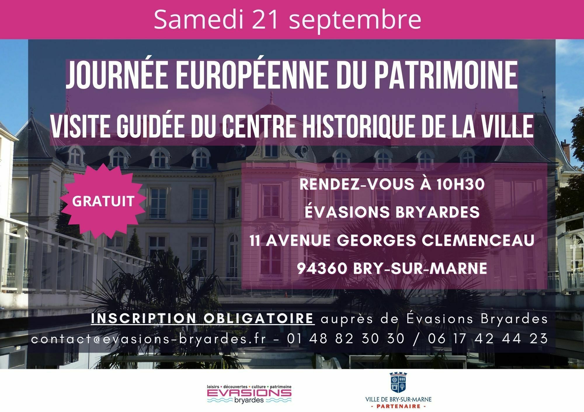 Visite guidée du centre historique de la ville de Bry-sur-Marne