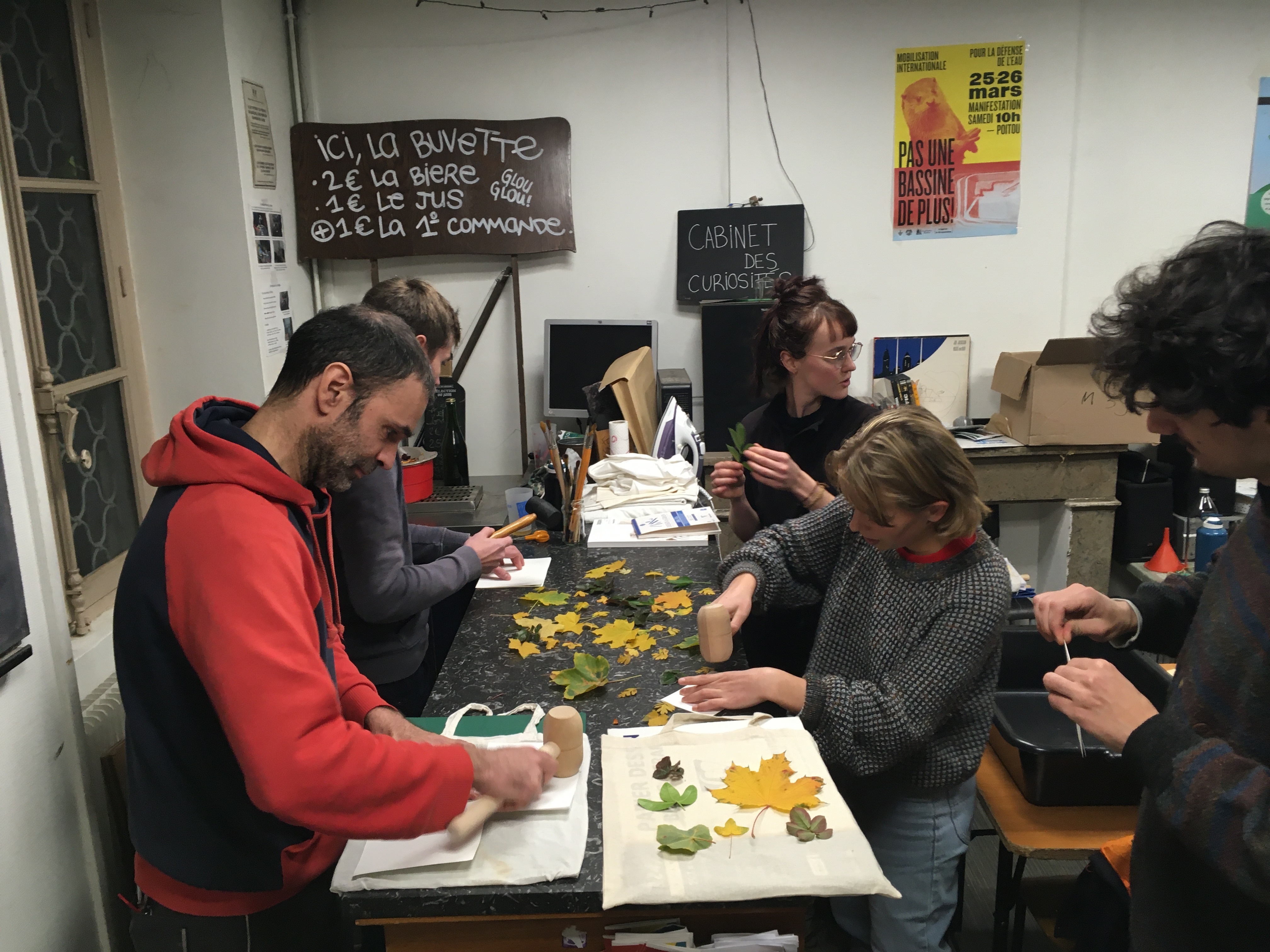 Atelier Tataki Zomé : impression végétale avec l