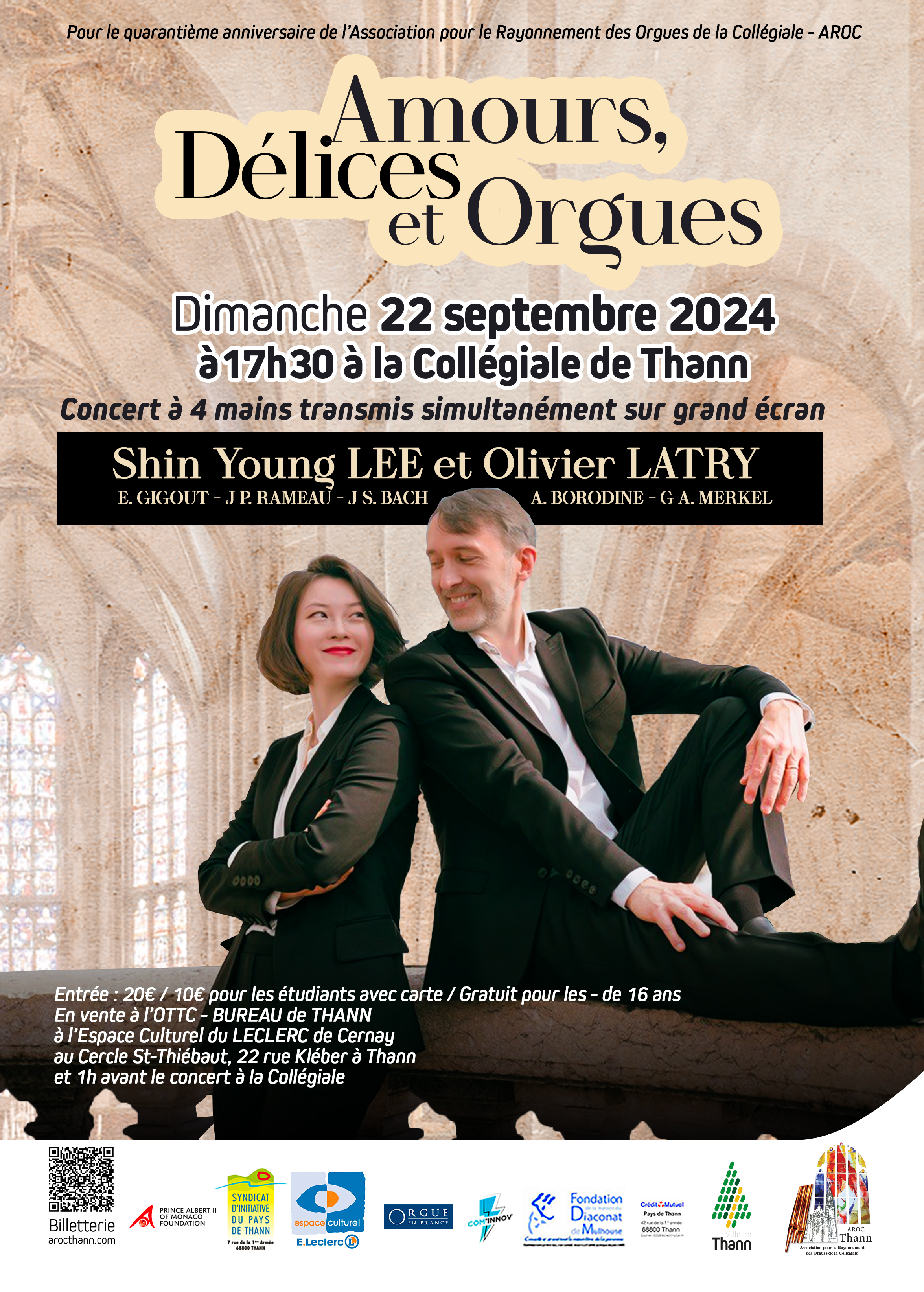 Concert à quatre mains : « Amours, Délices et Orgues »