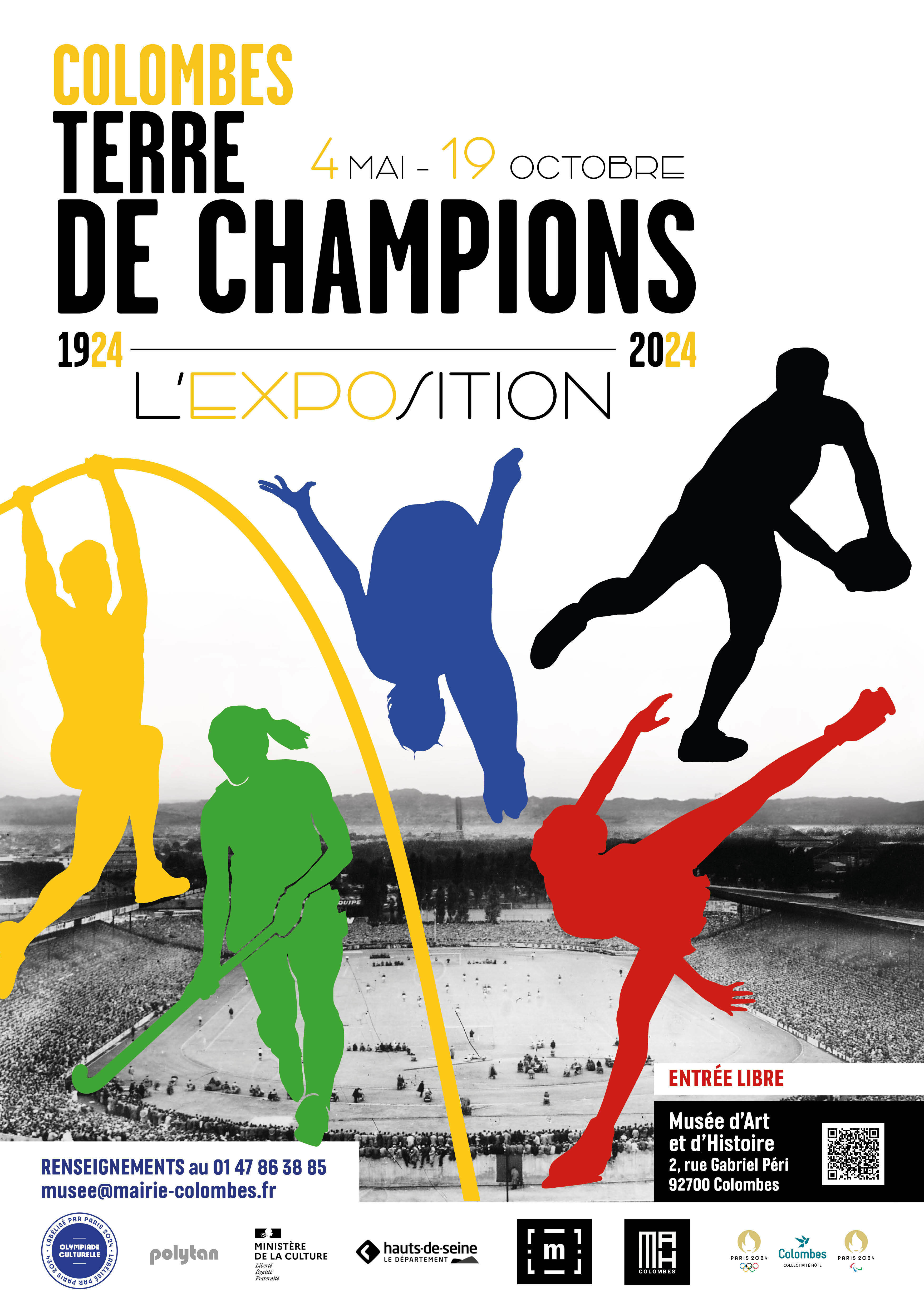 Exposition : Colombes, terre des champions, 1924-2024 Du 21 au 22 sept 2024