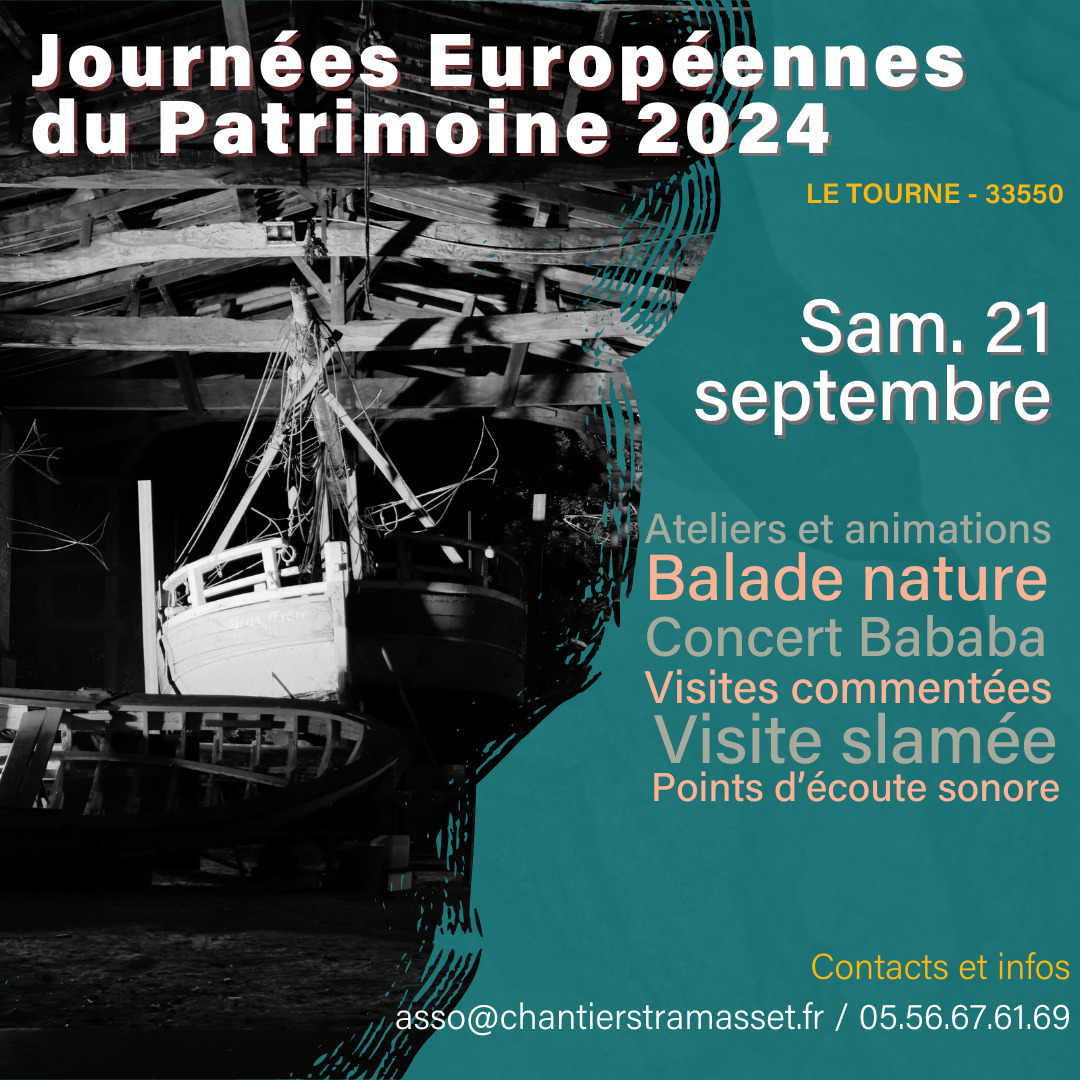 Journées européennes du patrimoine aux Chantiers... Le 21 sept 2024