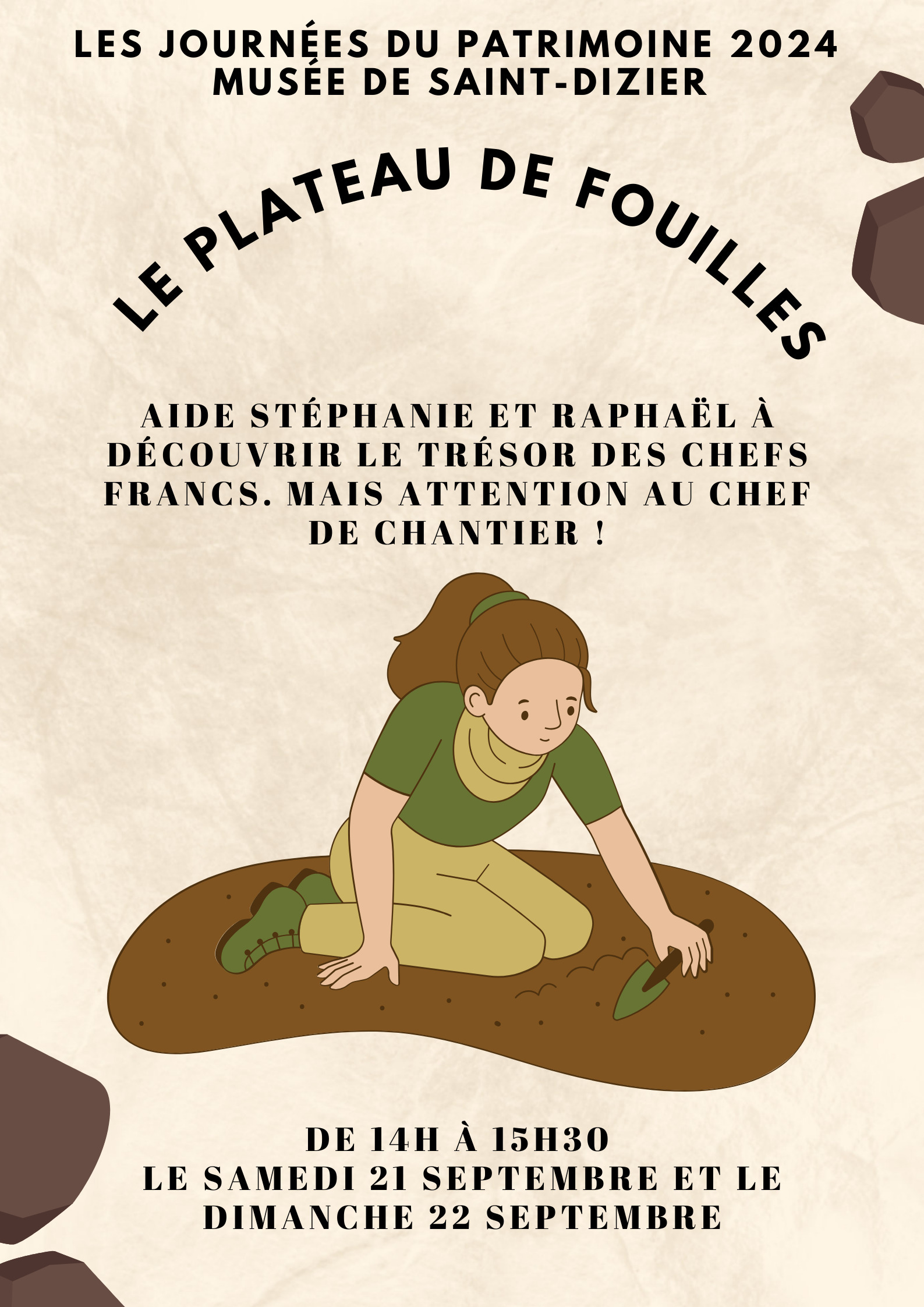 Participez au jeu "Le plateau de fouilles"