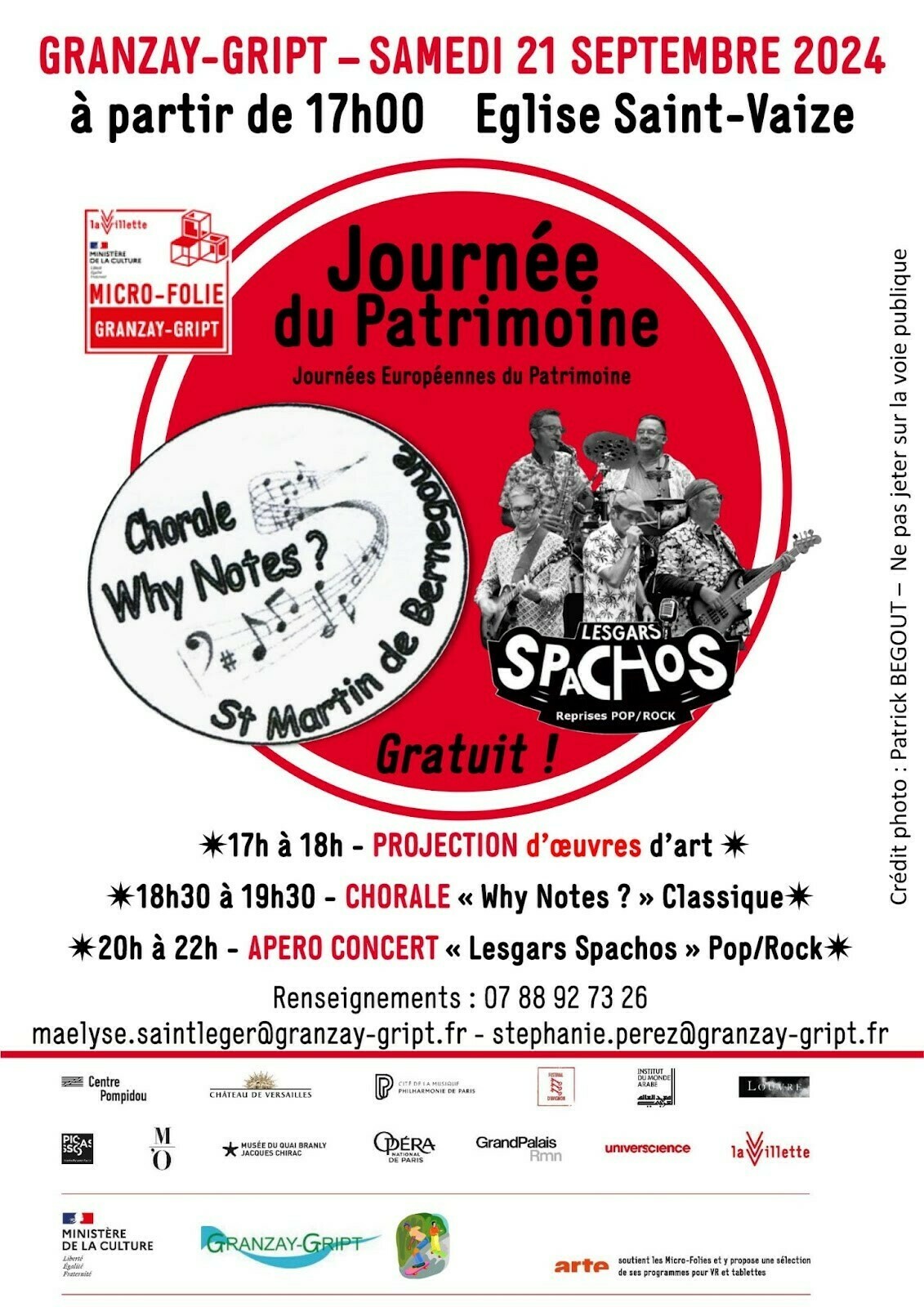 Représentation chorale et apéro-concert aux abords... Le 21 sept 2024