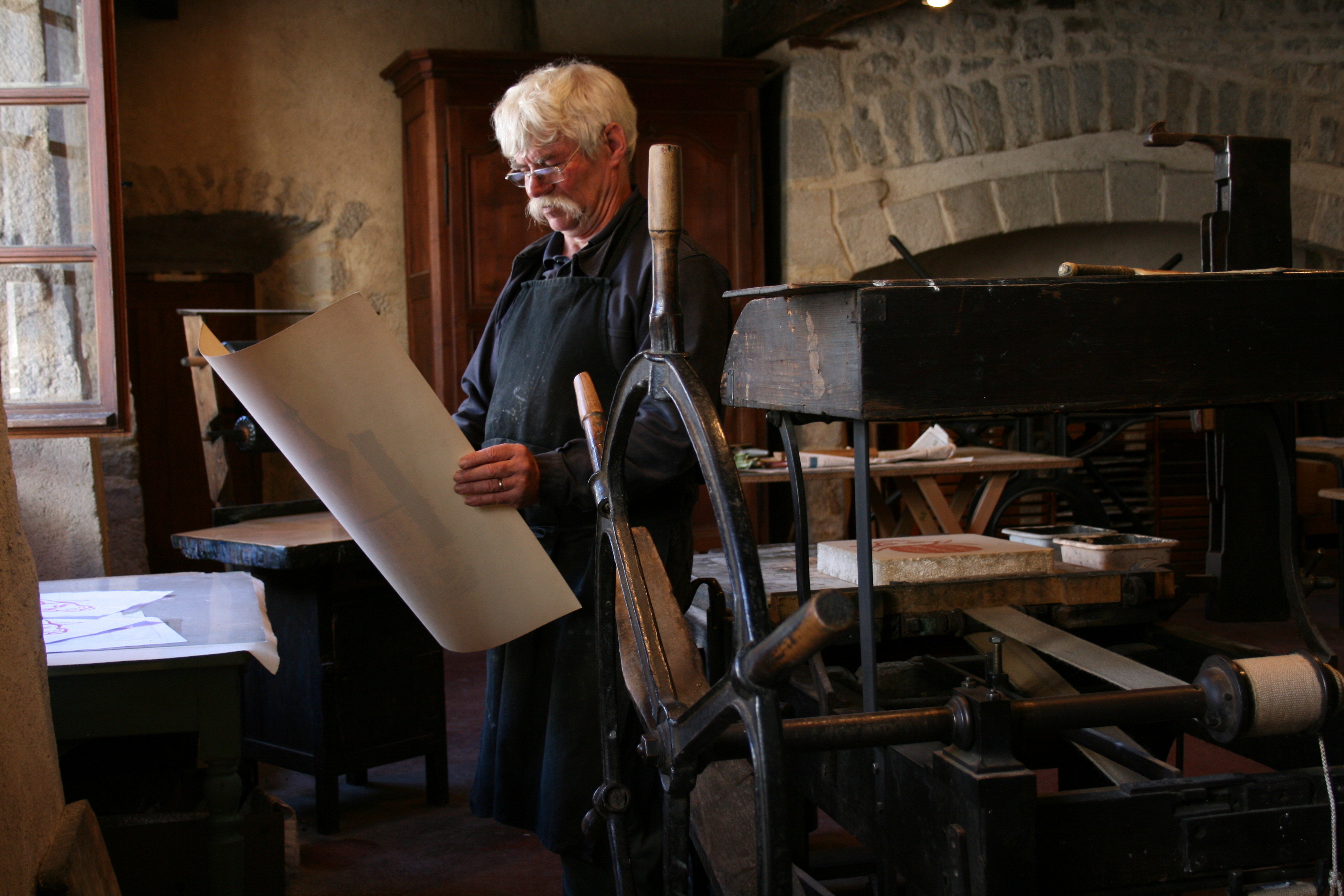 Atelier lithographie et rencontre avec l