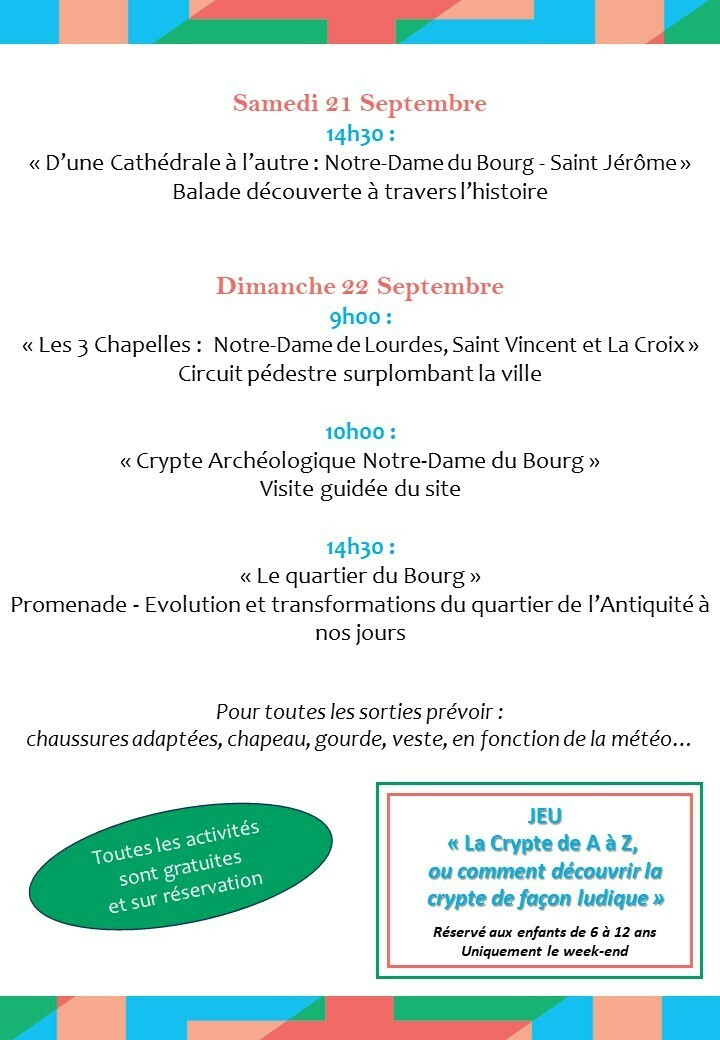 La Crypte de A à Z, ou comment découvrir la crypte... Du 21 au 22 sept 2024