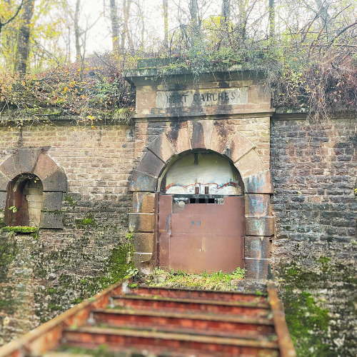 Exposition sur les cervidés dans un fort défensif typique du XIXe siècle