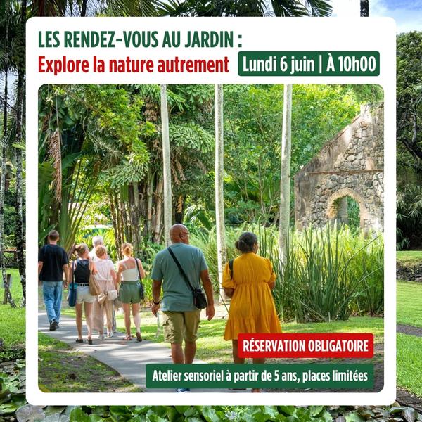 les rendez vous au jardin de l'habitation Latouche , une découverte sensorielle au zoo