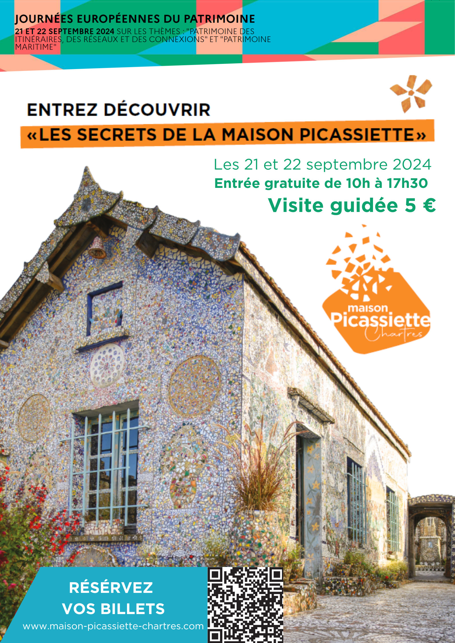 Découvrez les secrets de la Maison Picassiette Du 21 au 22 sept 2024