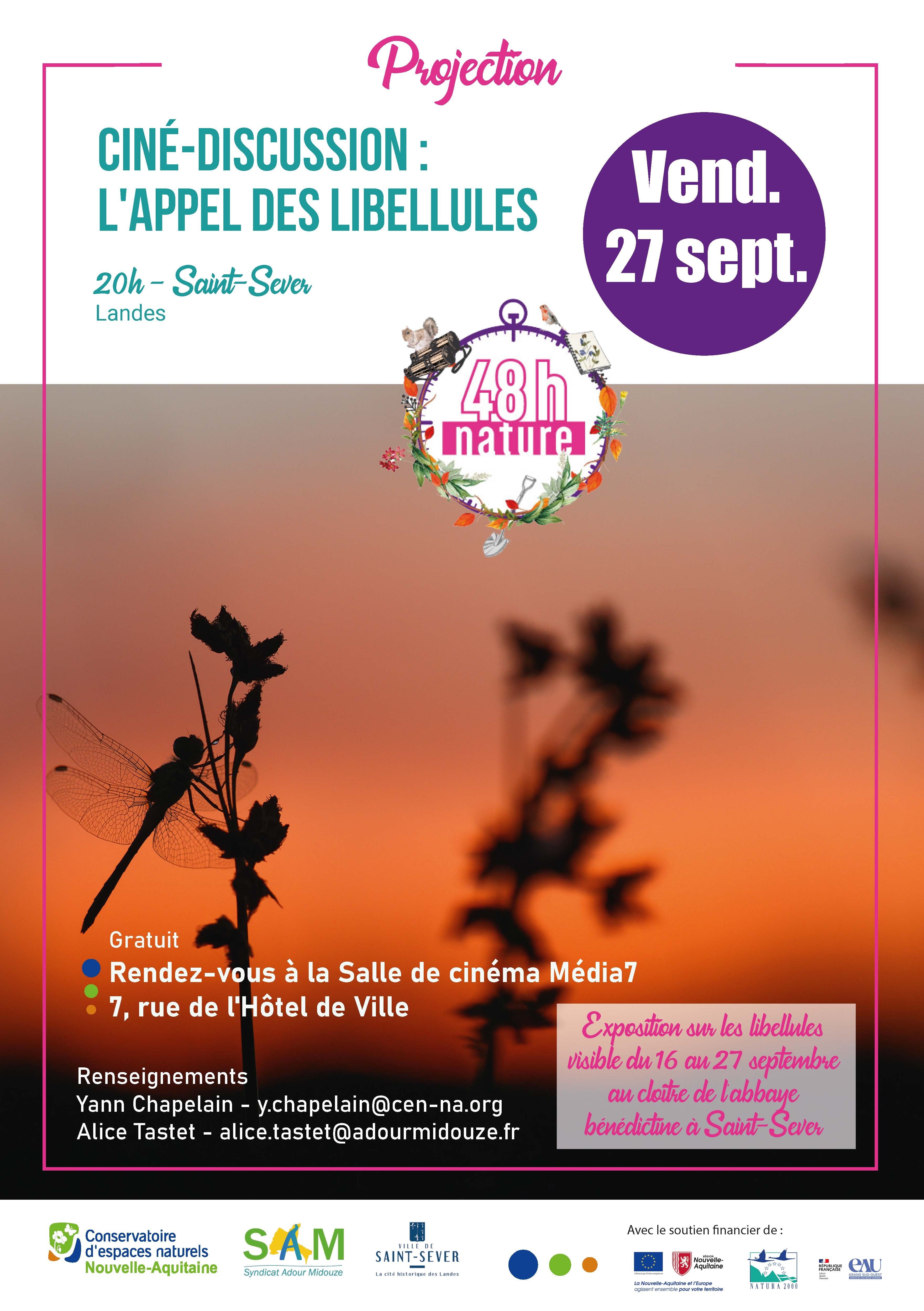 Exposition : « Les libellules, diversité et menaces... Du 20 au 22 sept 2024