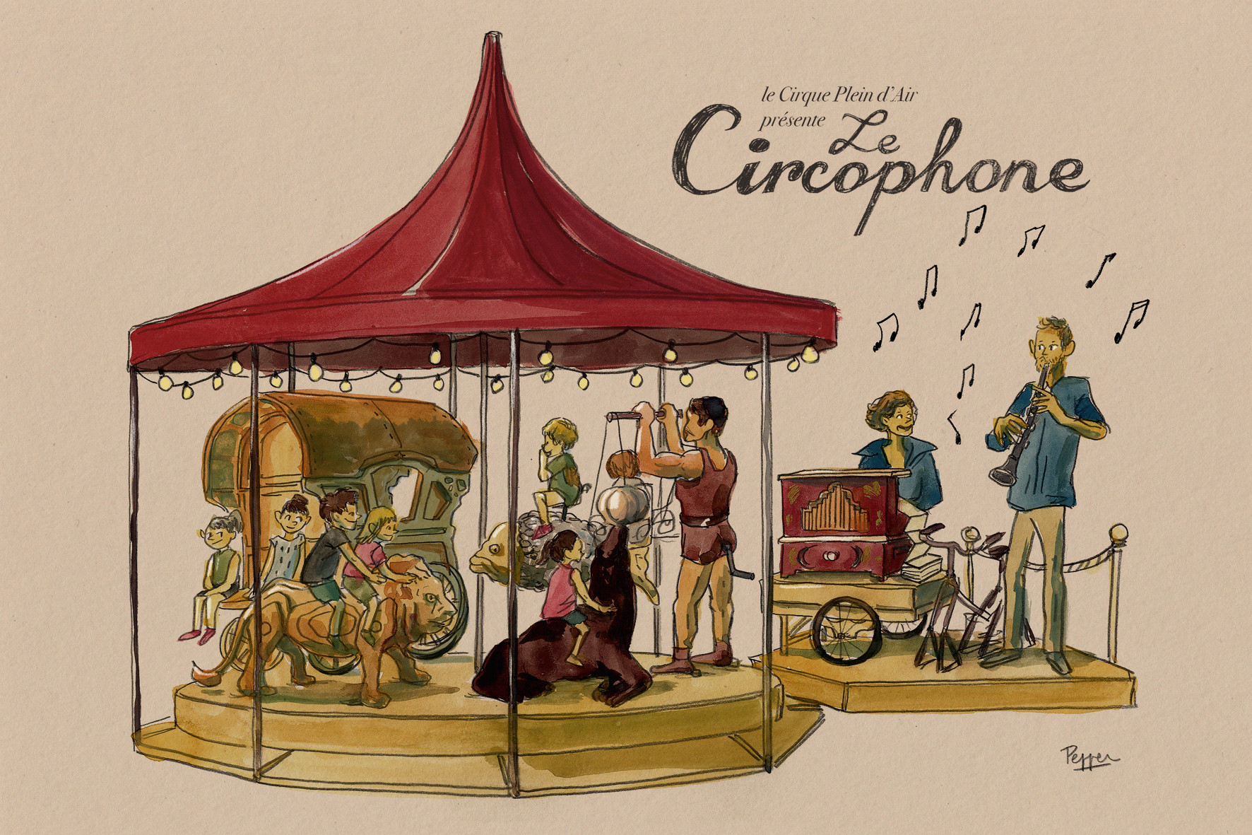 Animation : "Le Circophone", manège forain sur le thème du cirque fonctionnant à l