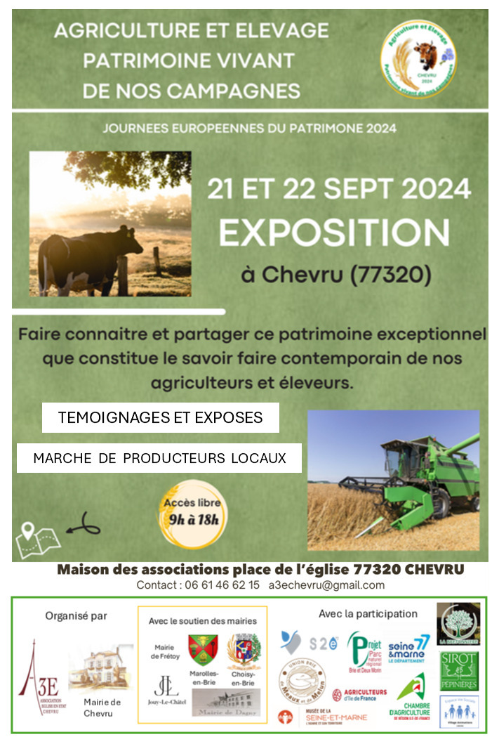 Agriculture et élevage : patrimoine vivant de nos campagnes Du 21 au 22 sept 2024