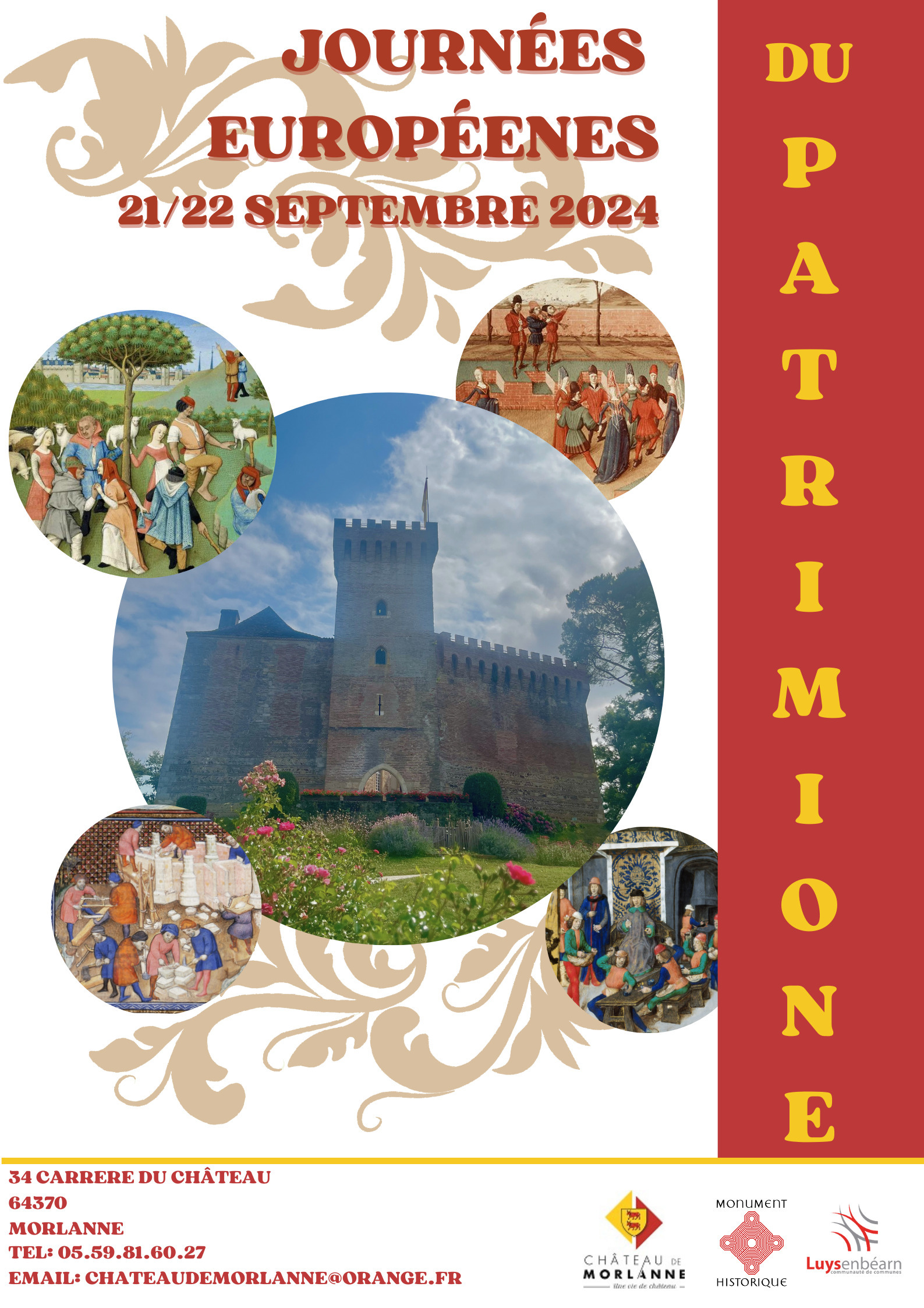 Visites libres au château de Morlanne Du 21 au 22 sept 2024