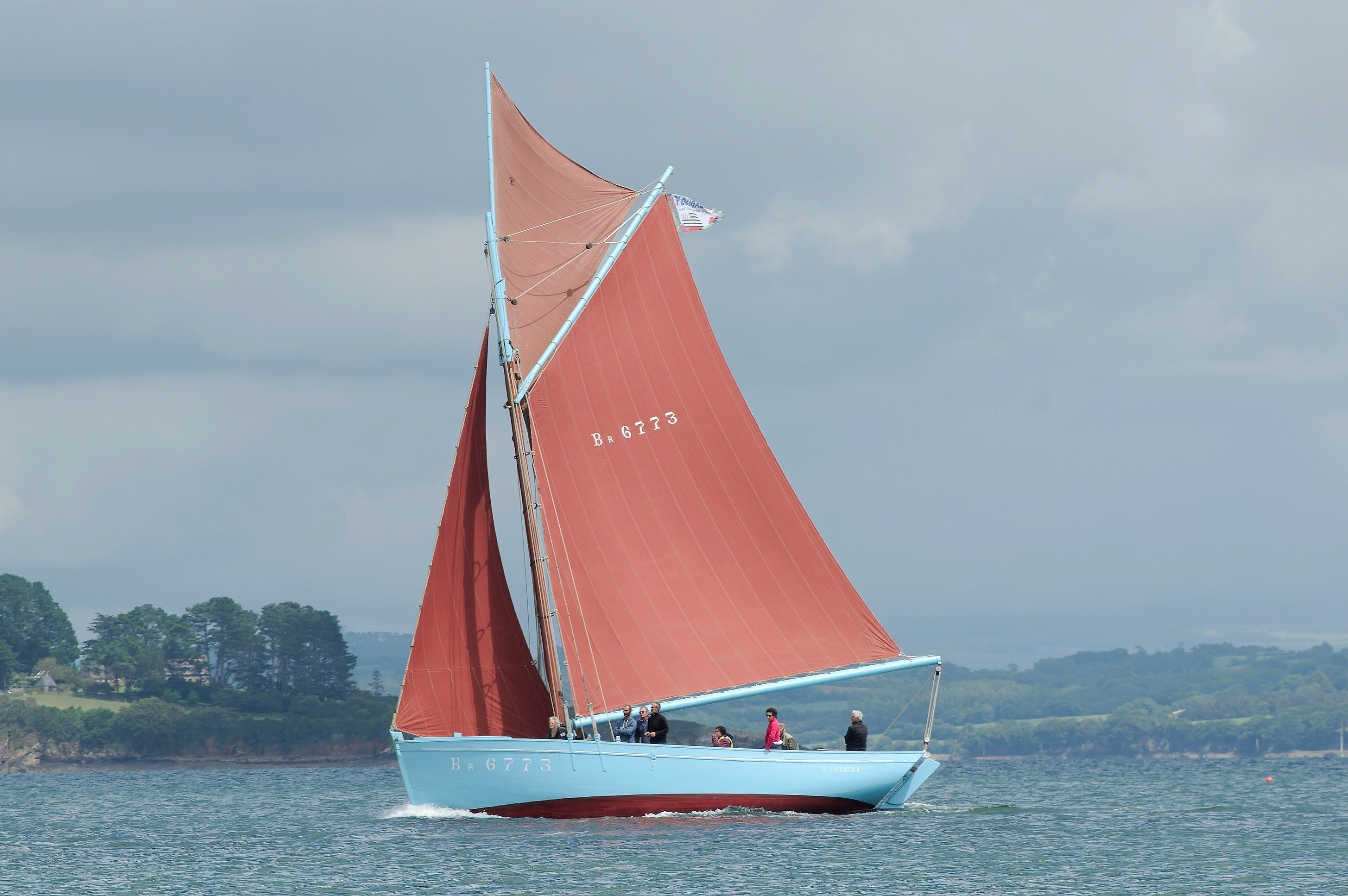 Navigation à bord du sloop coquillier Saint Guénolé Le 21 sept 2024