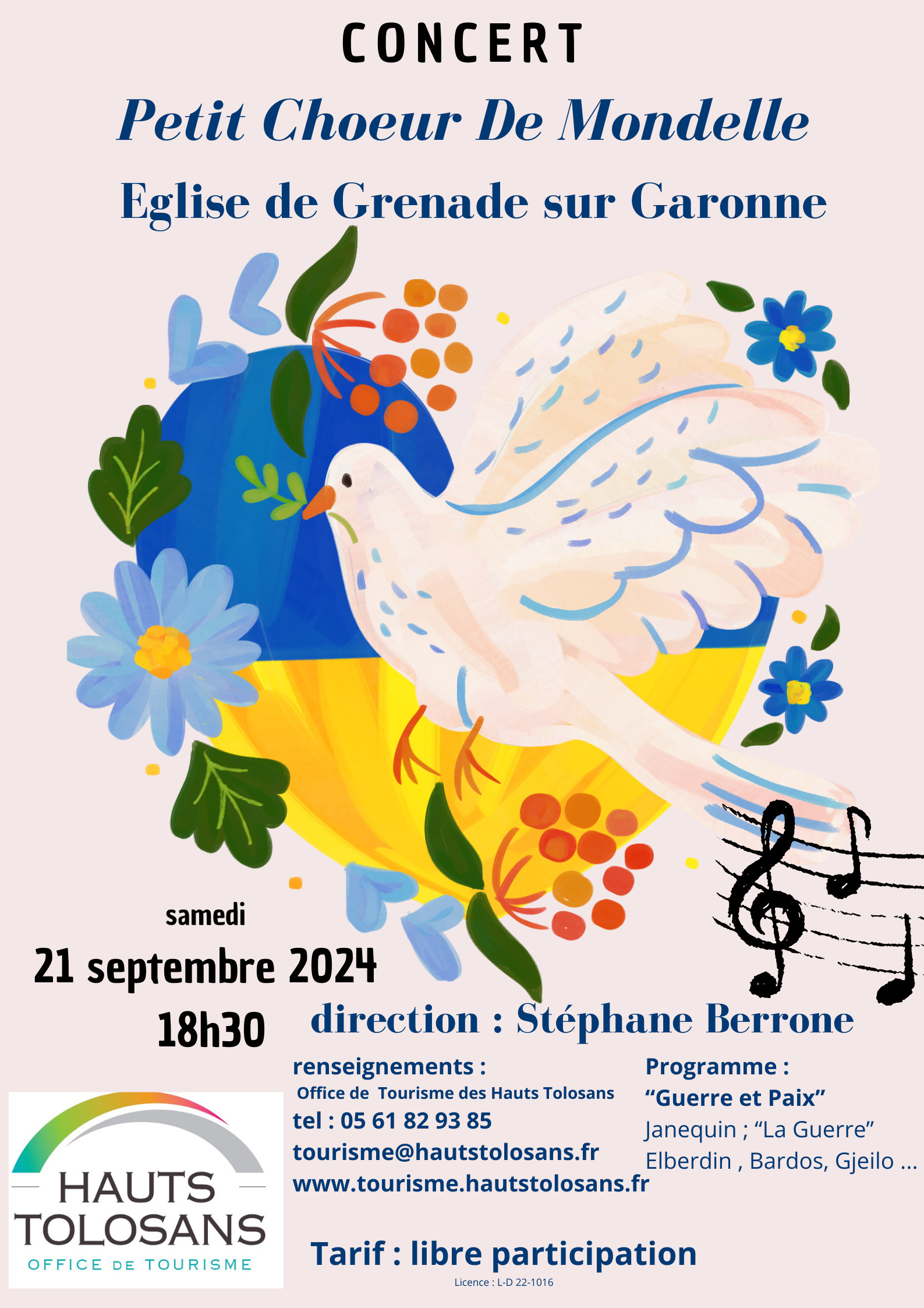 Concert de chorale par le Petit Choeur De Mondelle dirigé... Le 21 sept 2024