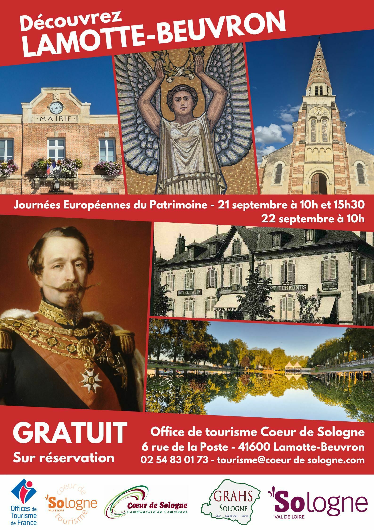 Journées européennes du patrimoine à Lamotte-Beuvron Du 21 au 22 sept 2024