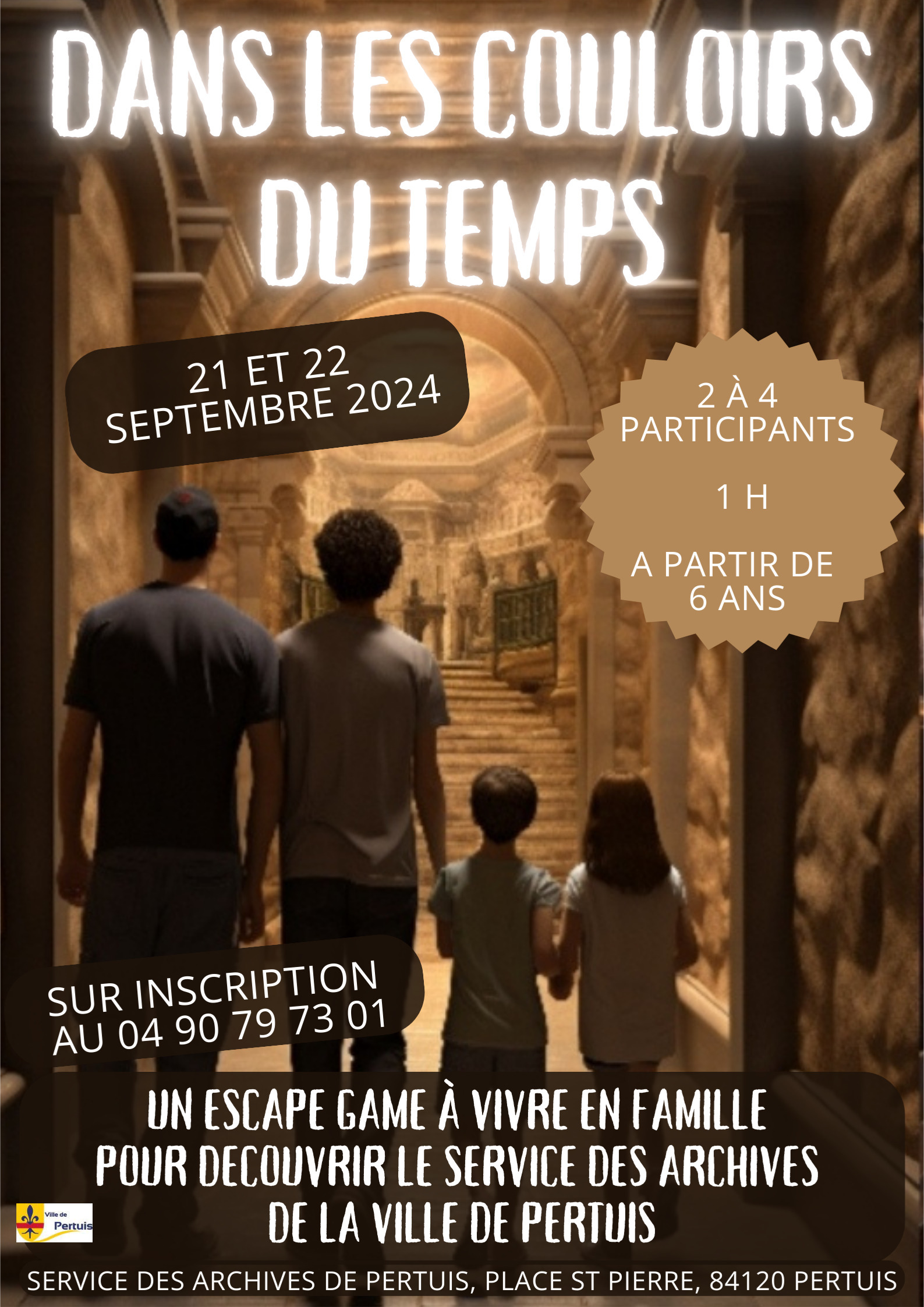 Escape game "Dans les Couloirs du temps" Du 21 au 22 sept 2024