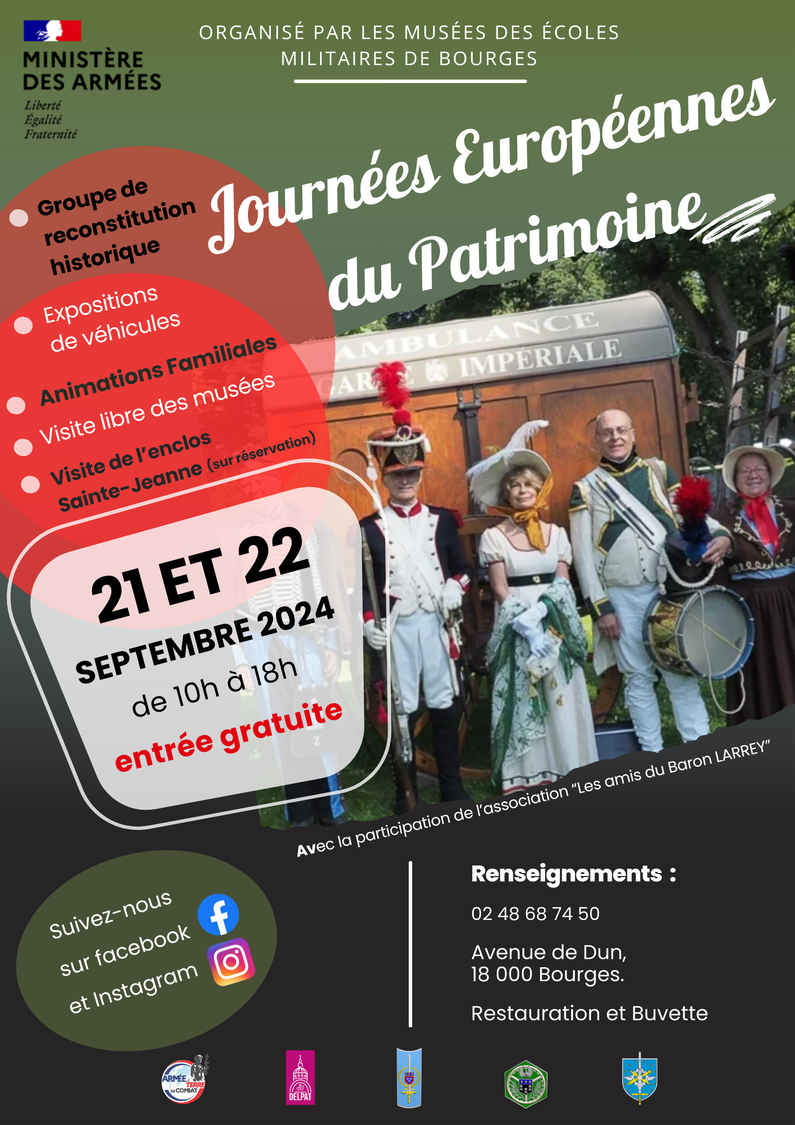 Les musées des écoles militaires de Bourges Du 21 au 22 sept 2024