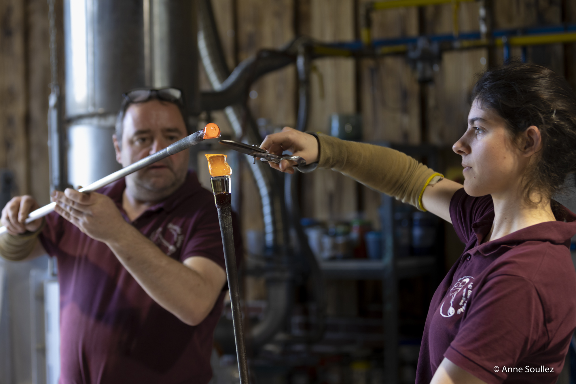 Démonstration : découverte des souffleurs de verre