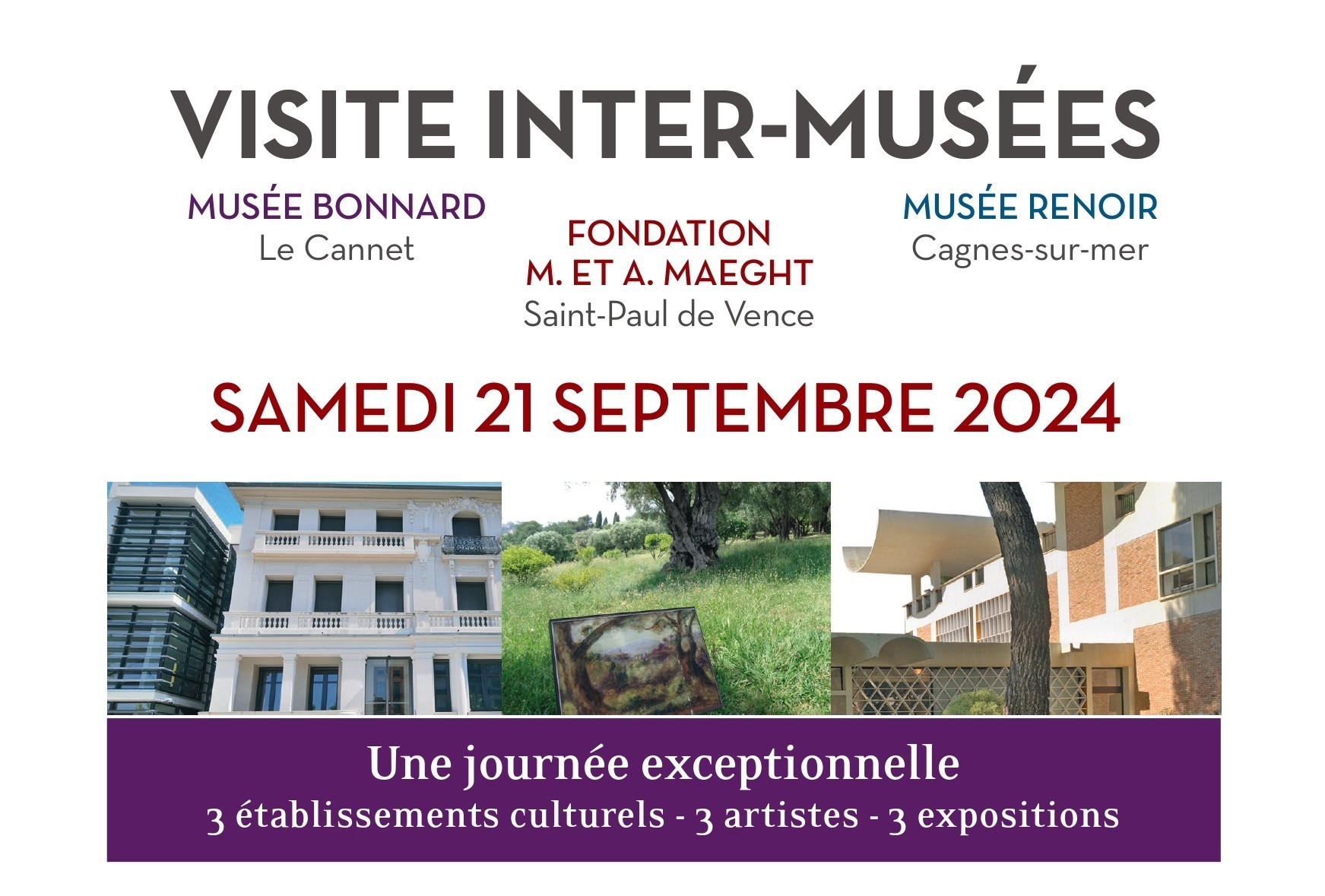 Visite inter musées Le 21 sept 2024