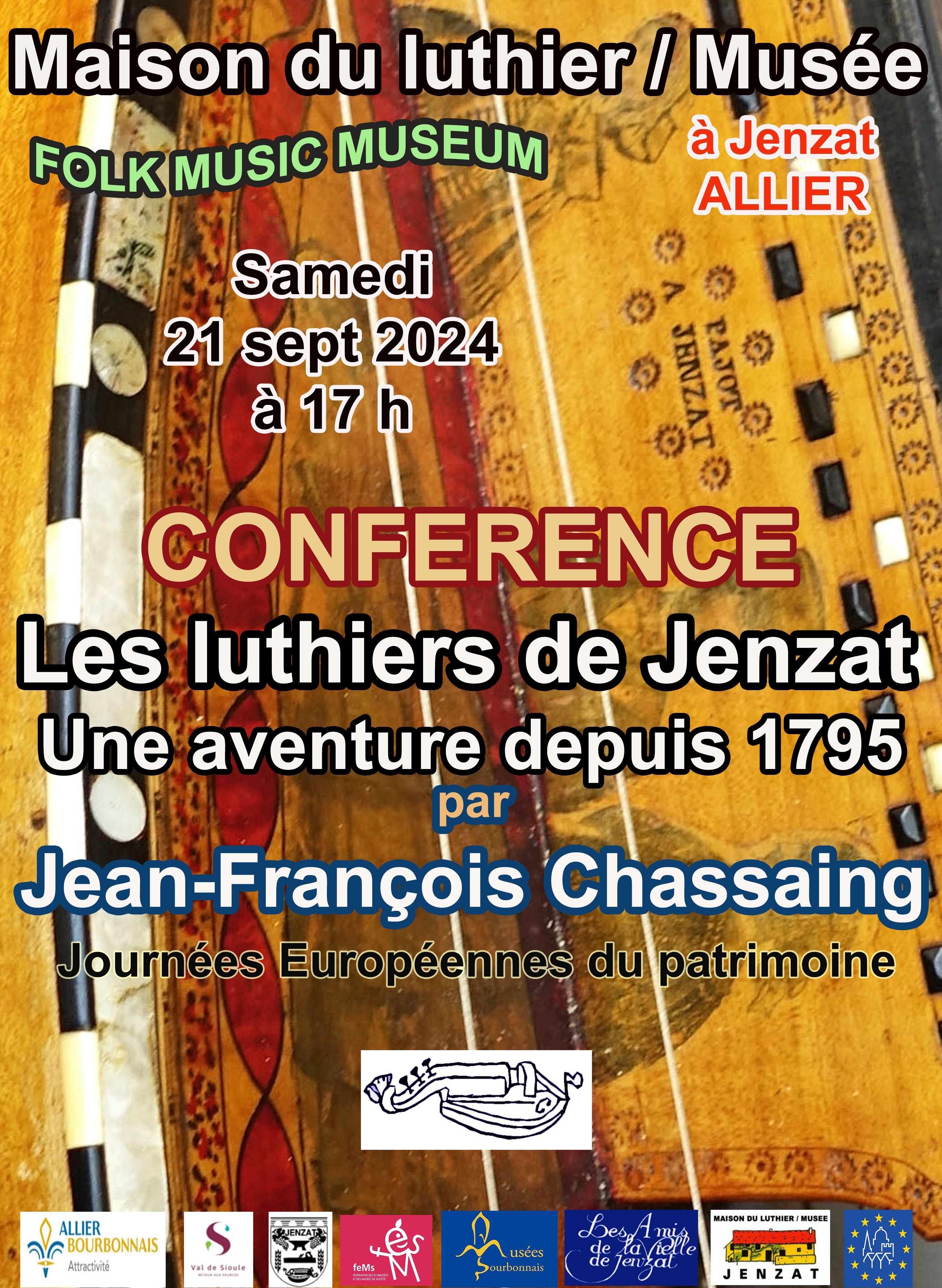 Conférence "Les luthiers de Jenzat : une aventure depuis... Le 21 sept 2024