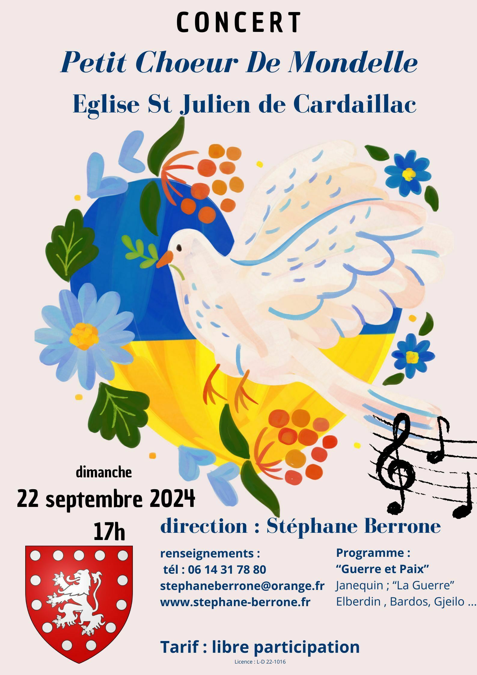 Concert de chorale « Guerre et paix » par le Petit... Le 22 sept 2024