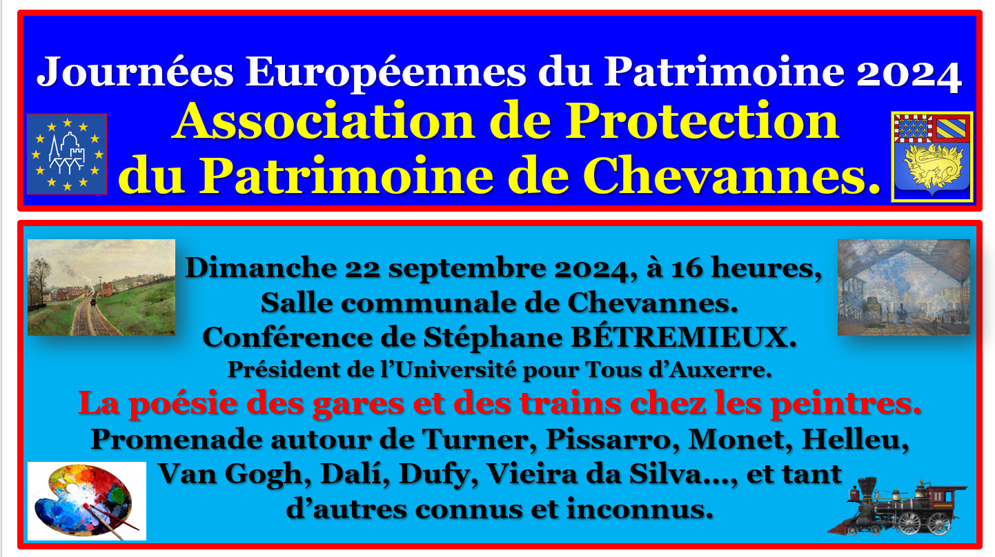 Conférence « La poésie des gares et des trains chez les peintres » à Chevannes