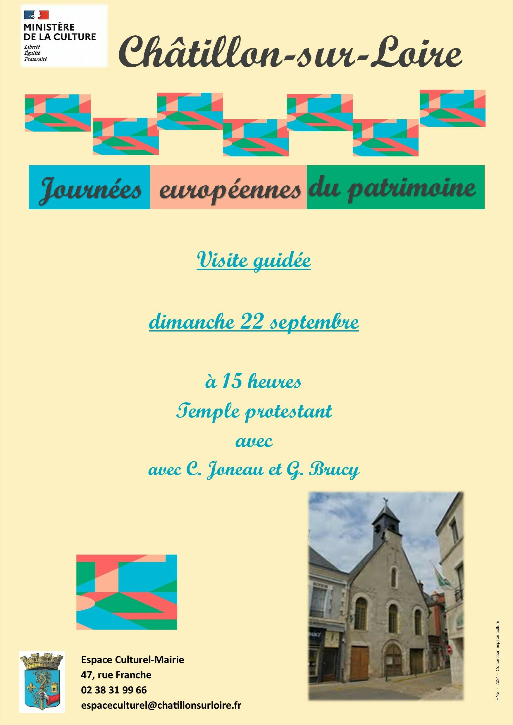 Visites guidées du temple protestant Le 22 sept 2024