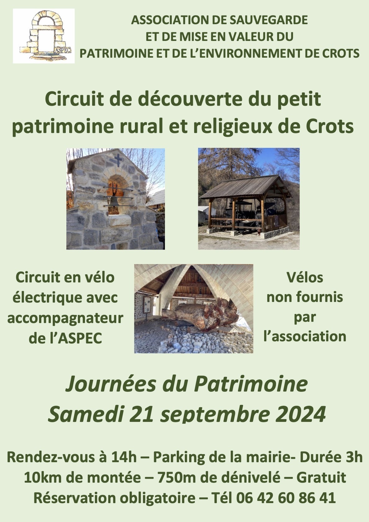 Circuit de découverte du petit patrimoine de Crots en... Le 21 sept 2024