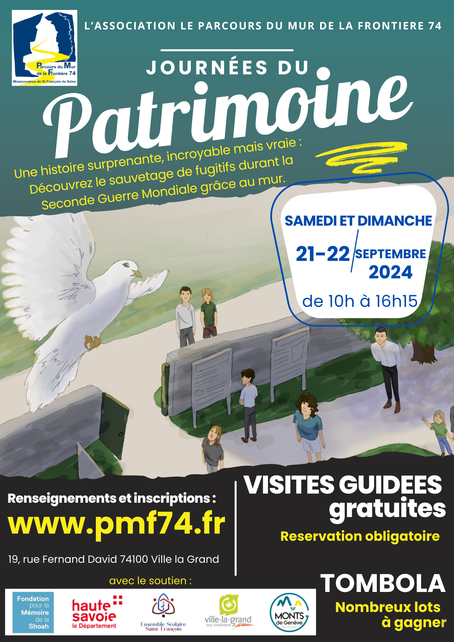 Visites guidées Parcours du Mur de la Frontière... Du 21 au 22 sept 2024