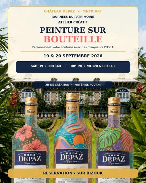 Atelier peinture sur bouteille