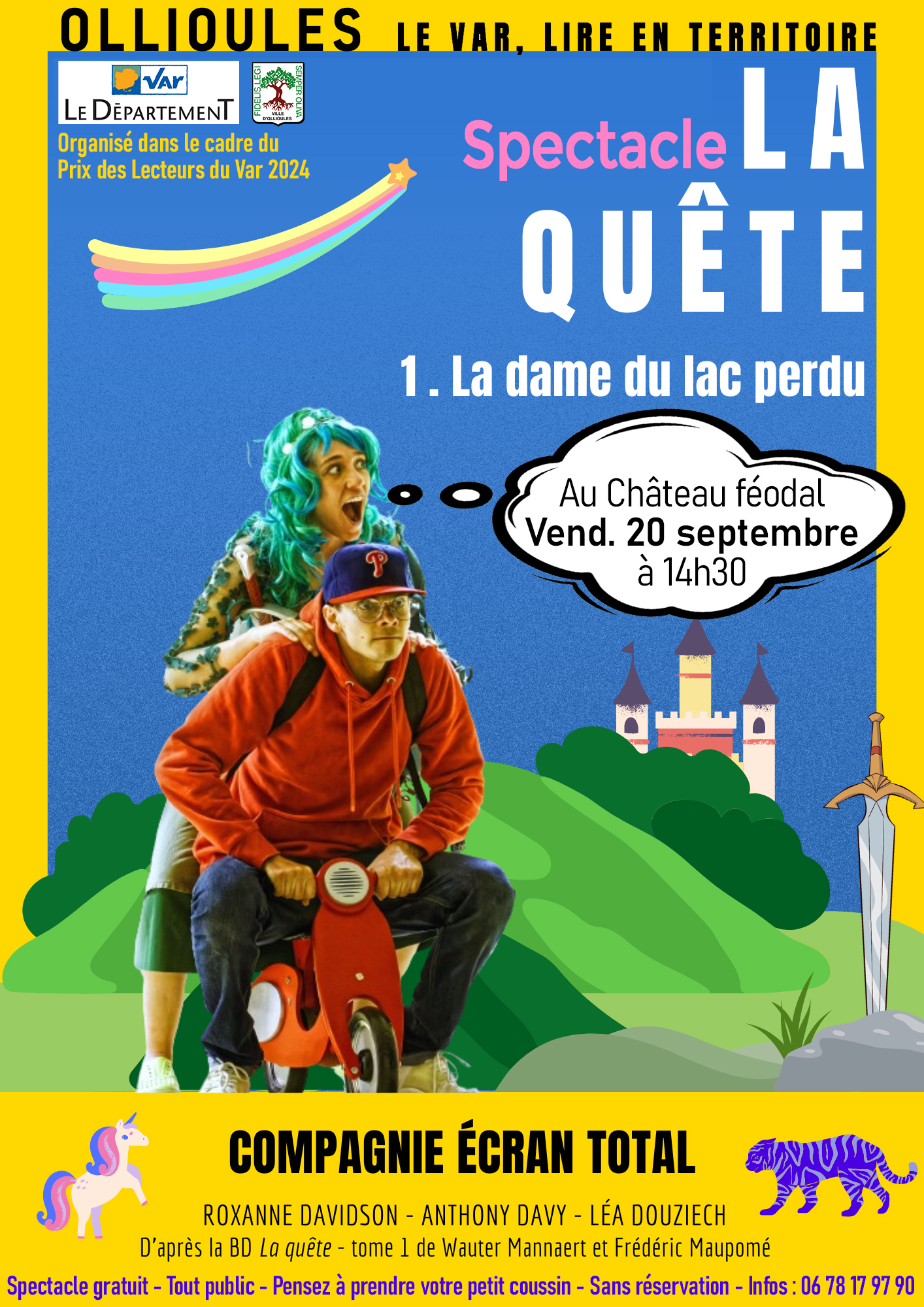 Spectacle "La Quête" par la compagnie Ecran total Le 20 sept 2024