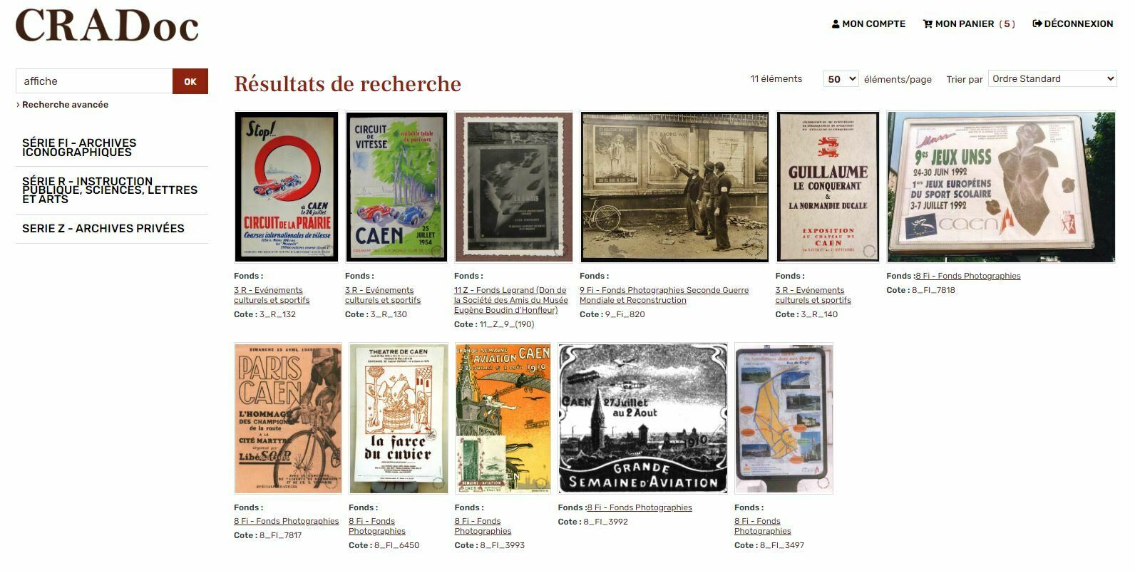 Démonstration : présentation guidée de la photothèque des archives de Caen et Caen la mer