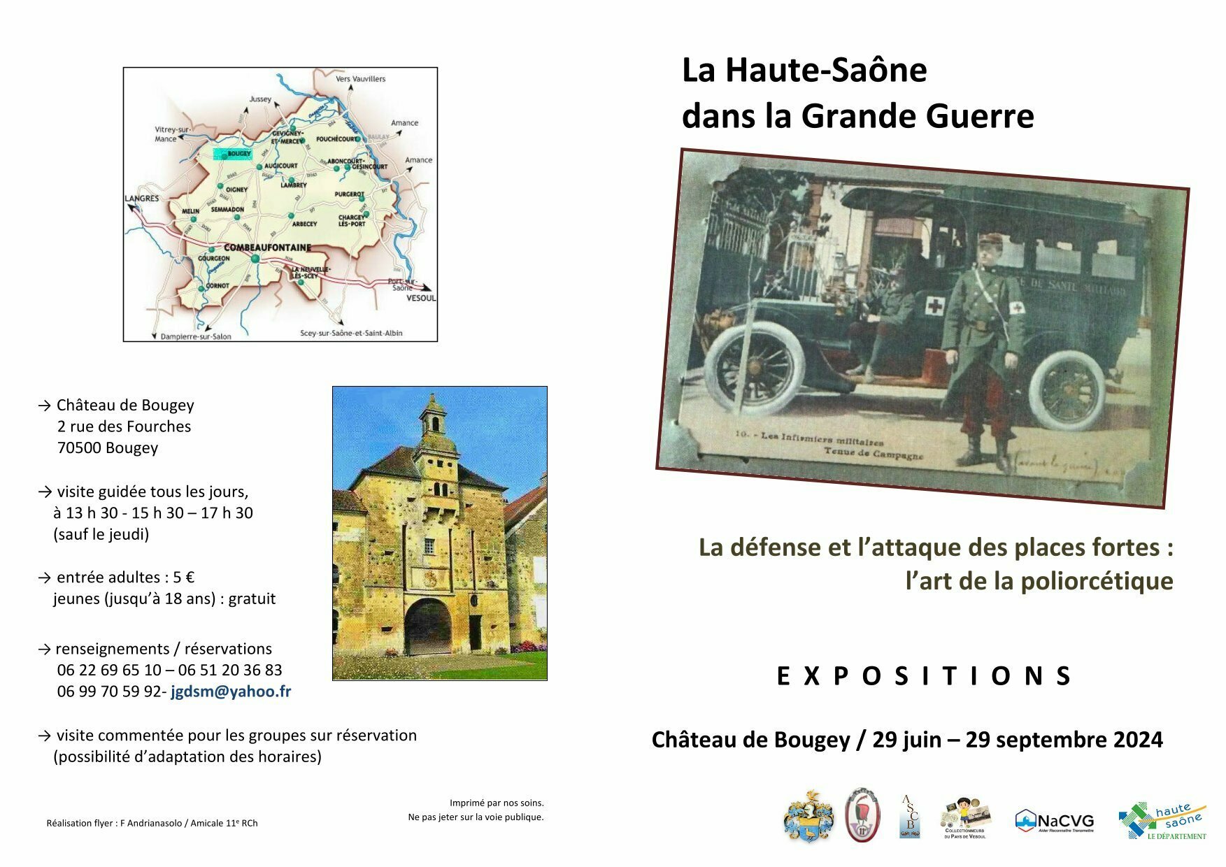 Visite guidée du château de Bougey et des expositions... Du 21 au 22 sept 2024