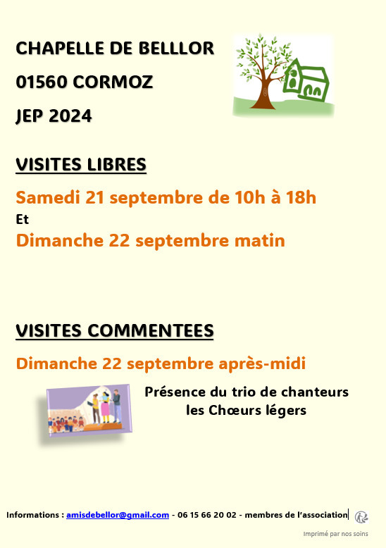 Visite commentée chapelle Le 22 sept 2024