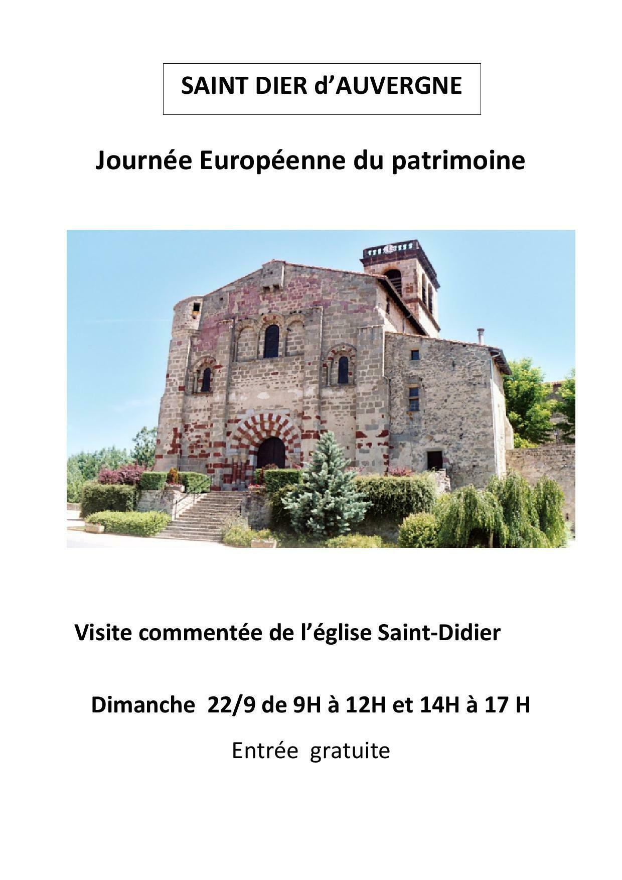 journée du patrimoine Le 22 sept 2024