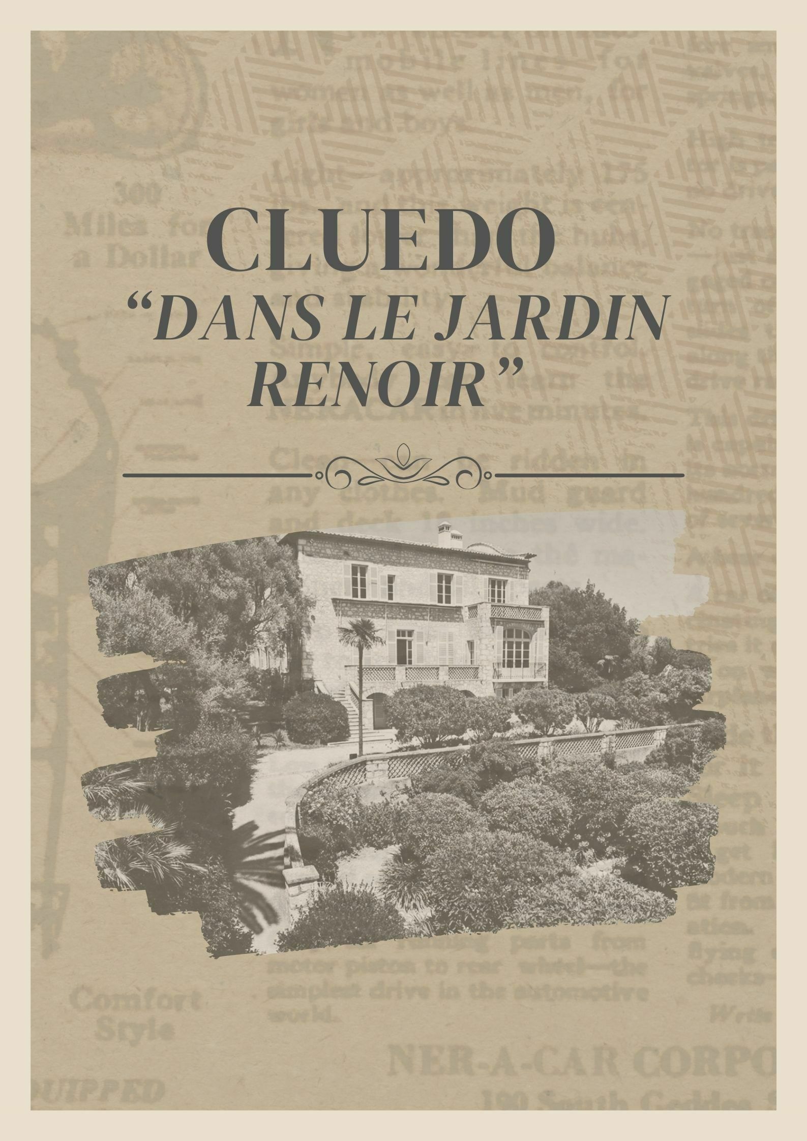 Cluedo géant dans les jardins du musées Renoir