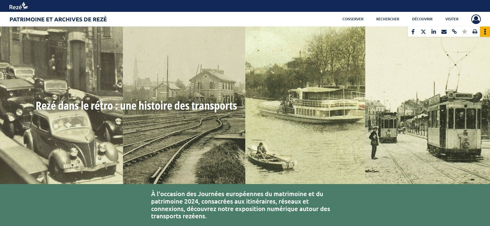 Lancement du site "Patrimoine et archives" de Rezé Le 21 sept 2024