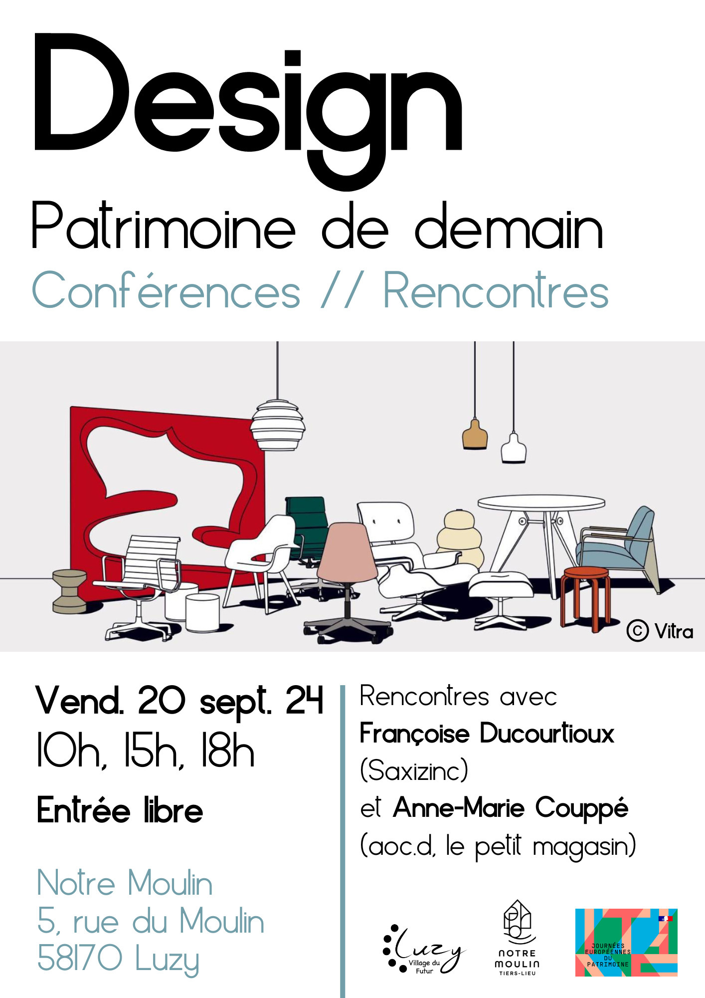 Conférences et rencontres « Design, patrimoine de demain »