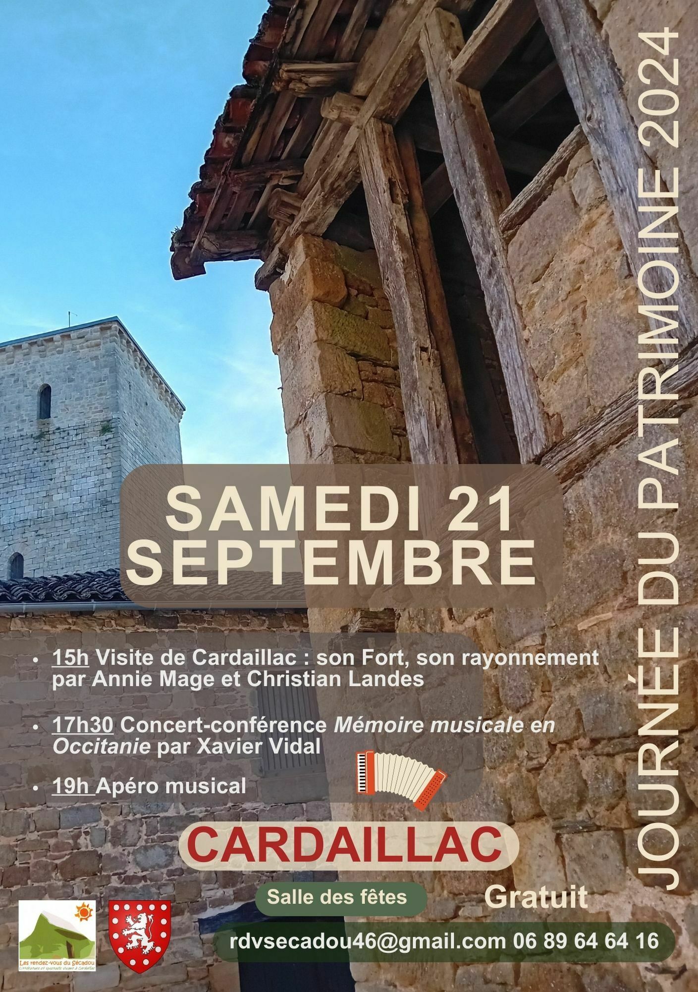 Visite et conférence en musique au village de Cardaillac Le 21 sept 2024