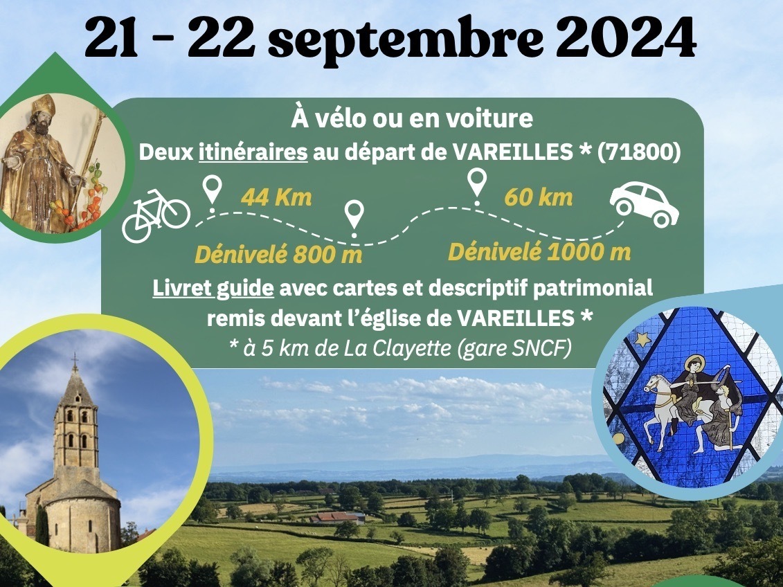 Deux parcours pour découvrir le Brionnais et ses trésors Du 21 au 22 sept 2024